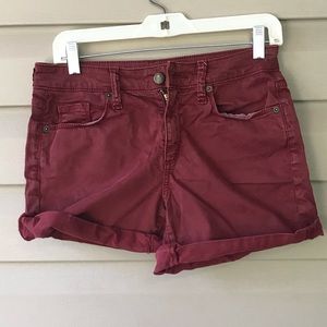 Universal Threads Maroon High Rise Midi Shorts- 26